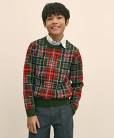 Boys Cotton Jacquard Tartan Sweater | Brooks Brothers on sale