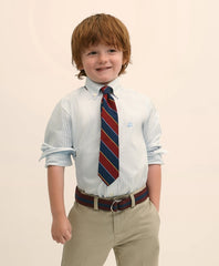 Boys Non-Iron Stretch Cotton Striped Oxford Sport Shirt | Brooks Brothers online