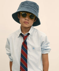 Boys Non-Iron Stretch Cotton Striped Oxford Sport Shirt | Brooks Brothers online