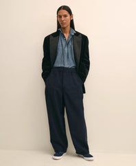 Brooks Brothers X Engineered Garments Cotton Chambray Wing Collar Oversized Dress Shirt | Brooks Brothers outlet