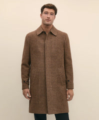 Lambswool Tattersall Balmacaan Coat | Brooks Brothers outlet