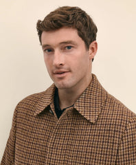 Lambswool Tattersall Balmacaan Coat | Brooks Brothers outlet
