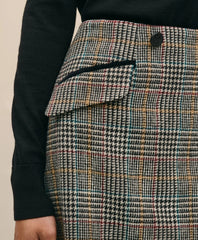 Wool Multi-Check Wrap Mini Skirt | Brooks Brothers online