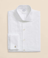 Stretch Cotton Broadcloth English Collar, 10-Pleat Tuxedo Shirt | Brooks Brothers outlet
