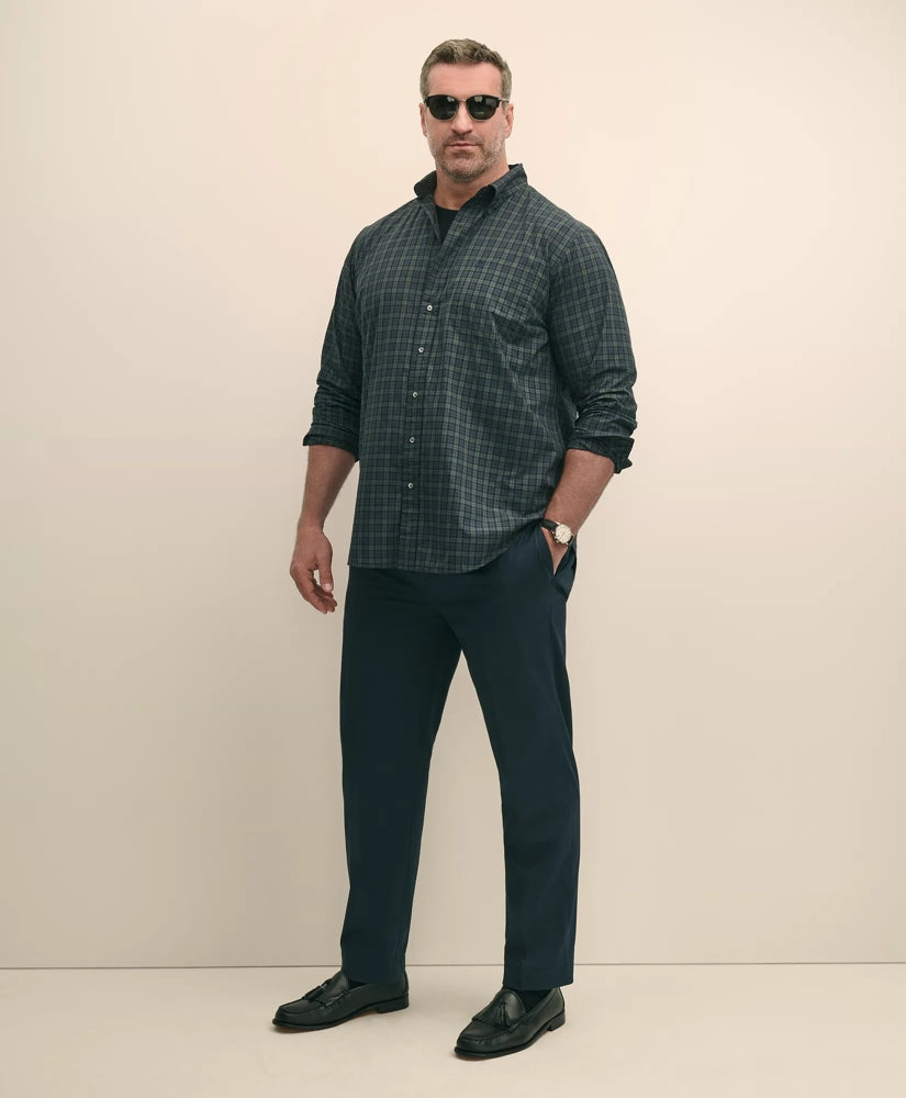 Big & Tall Friday Shirt, Poplin Black Watch | Brooks Brothers online shop