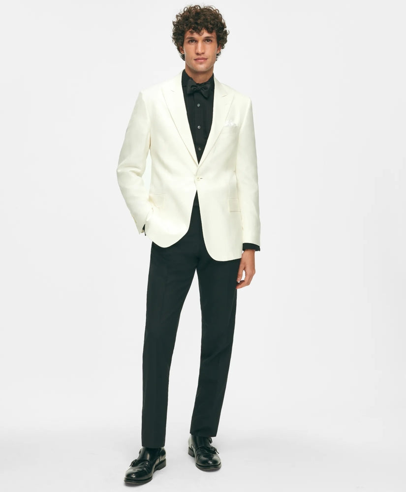 Black Fleece Peak Lapel Dinner Jacket in Silk Dupioni | Brooks Brothers on sale