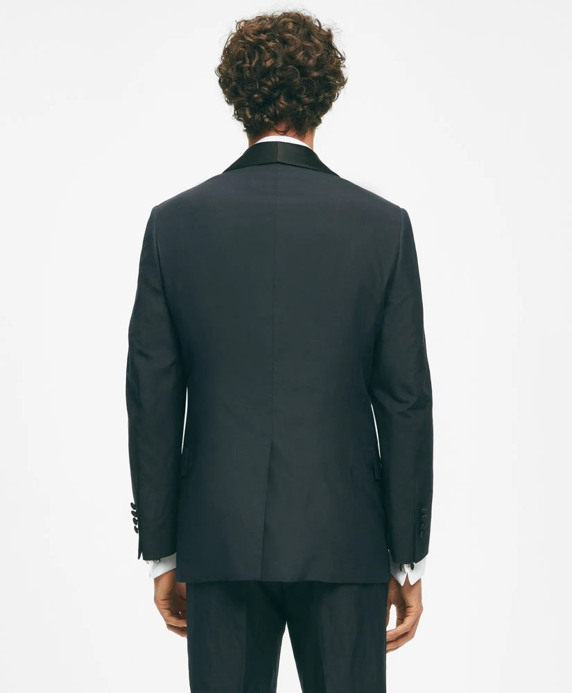Black Fleece Shawl Collar Tuxedo in Silk-Linen | Brooks Brothers online shop