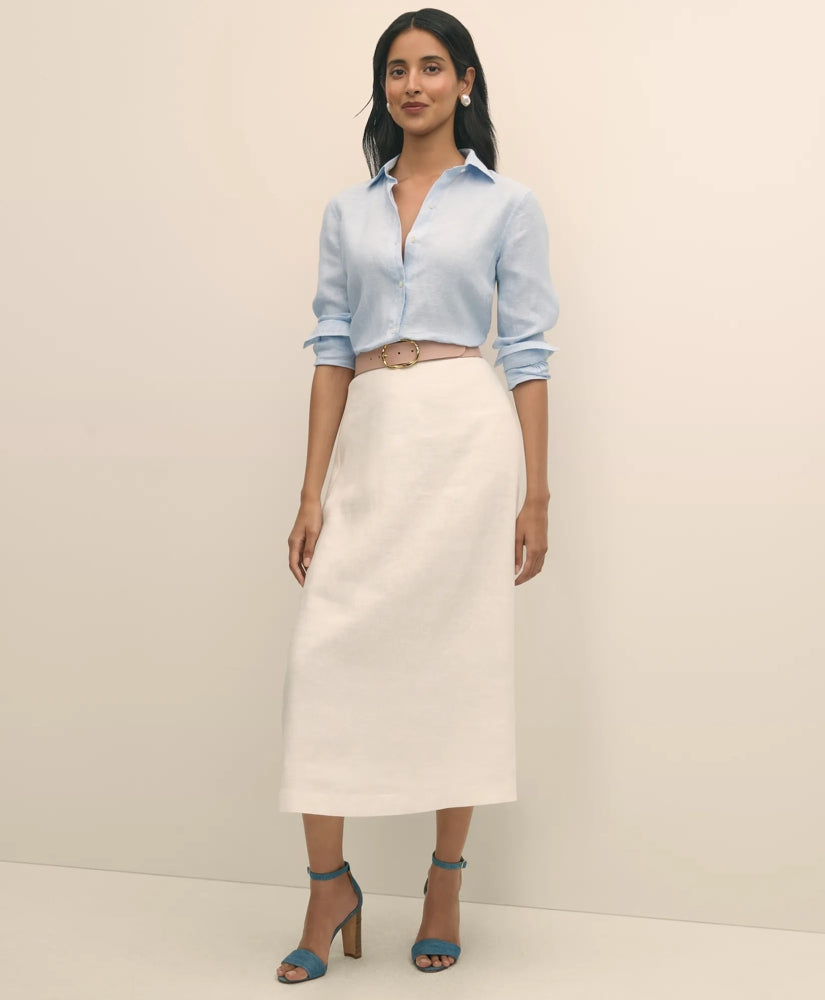 B-Low the Belt Gold-Tone & Leather Twisted Buckle Belt | Brooks Brothers online shop