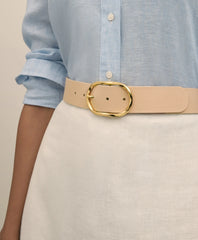 B-Low the Belt Gold-Tone & Leather Twisted Buckle Belt | Brooks Brothers online shop