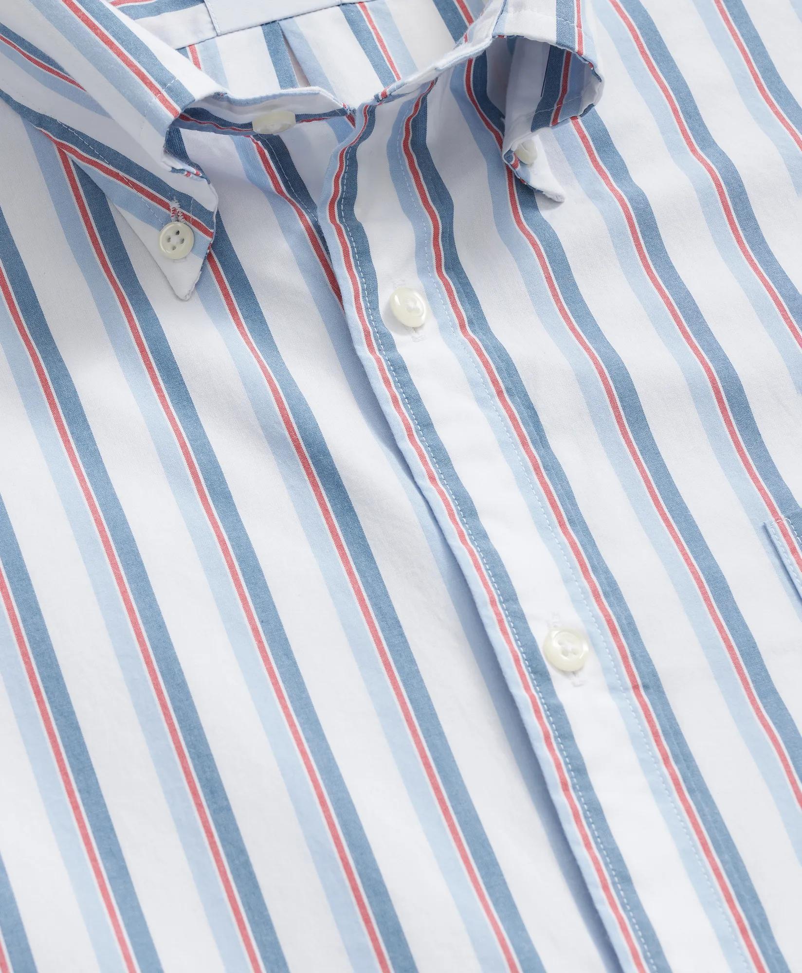 Friday Shirt, Poplin Short-Sleeve Ribbon Stripe | Brooks Brothers discount