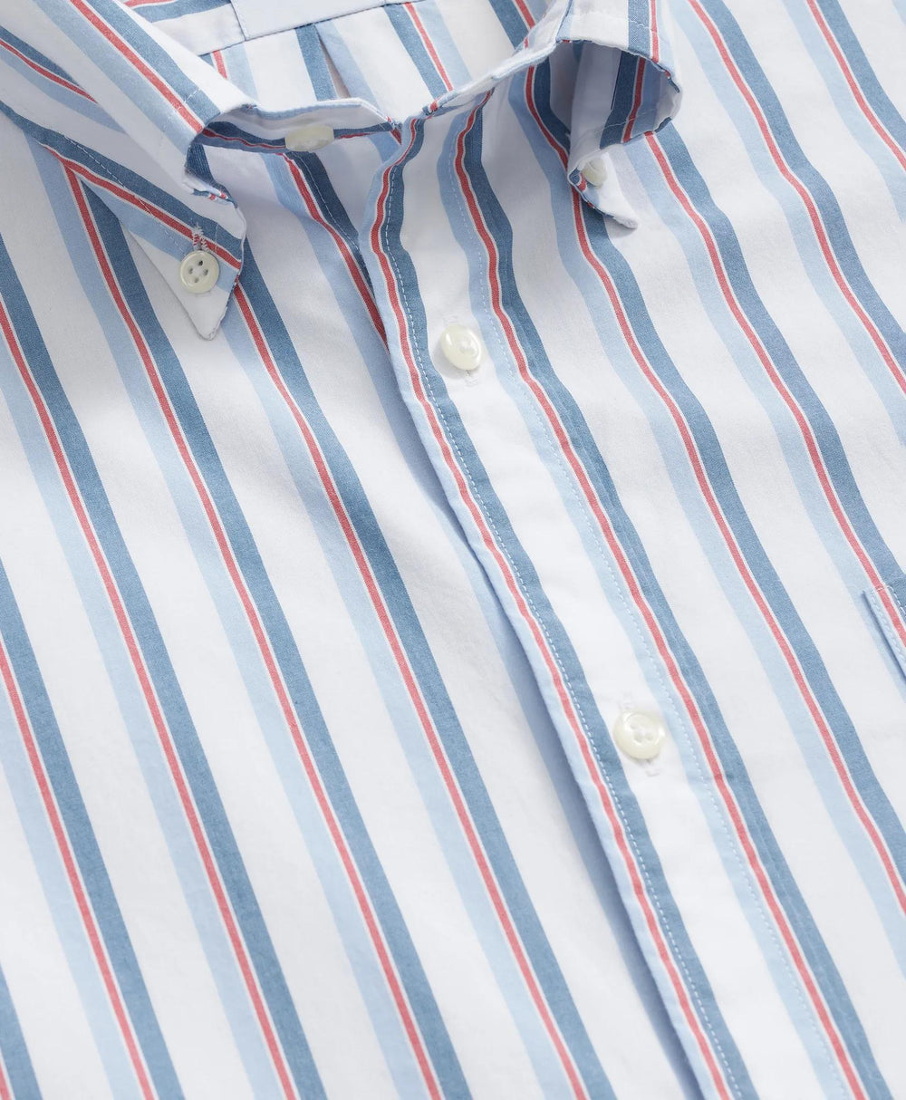Friday Shirt, Poplin Short-Sleeve Ribbon Stripe | Brooks Brothers discount