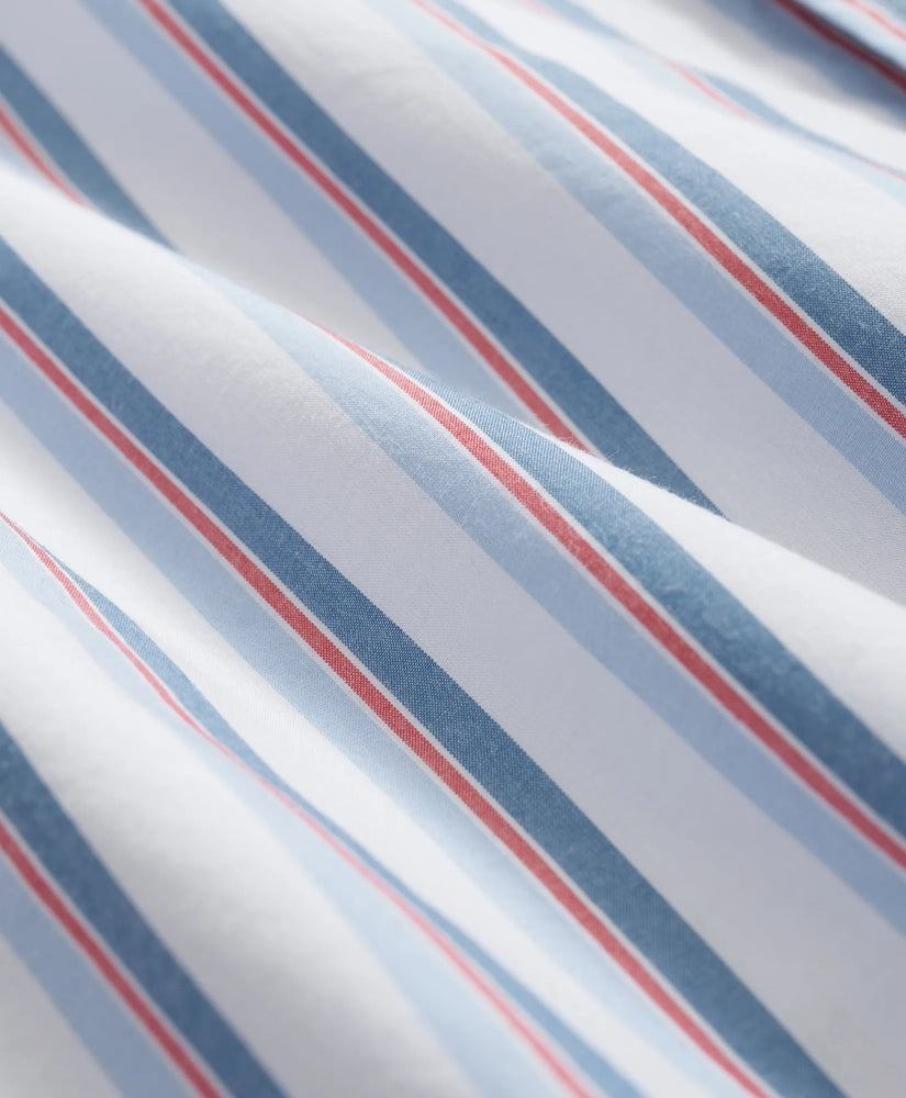 Friday Shirt, Poplin Short-Sleeve Ribbon Stripe | Brooks Brothers discount