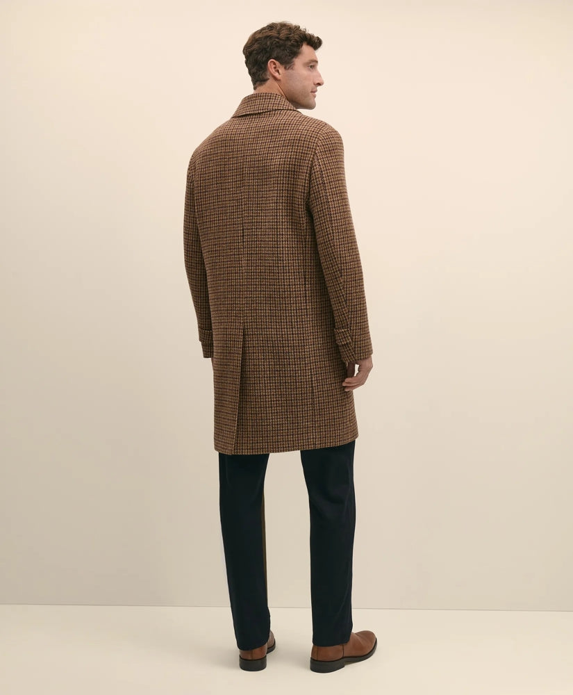 Lambswool Tattersall Balmacaan Coat | Brooks Brothers outlet