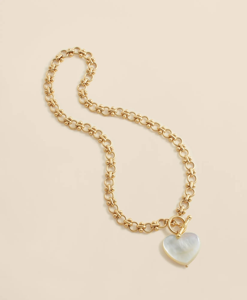 Necklace with Mother-Of-Pearl Heart Pendant | Brooks Brothers sale