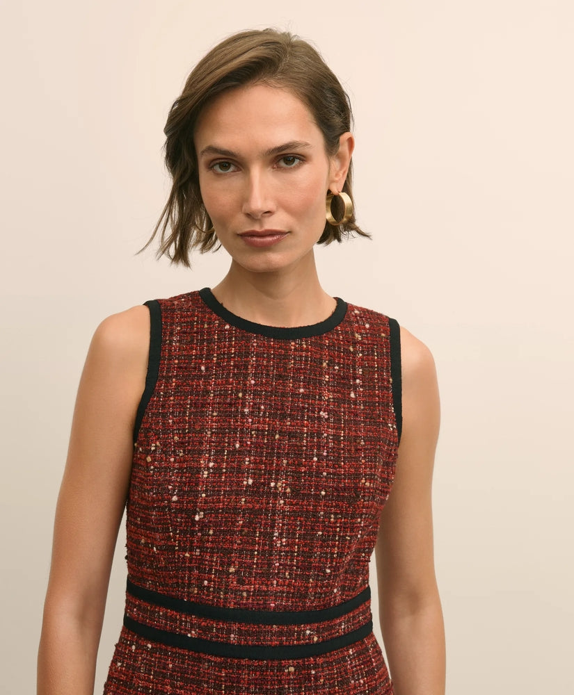 Boucle Tipped Sheath Dress | Brooks Brothers outlet