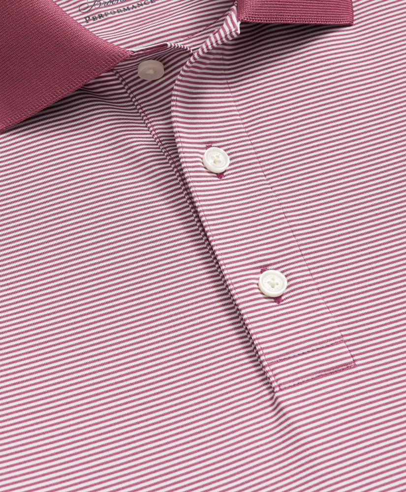 Performance Series Micro Stripe Jersey Polo Shirt | Brooks Brothers for sale