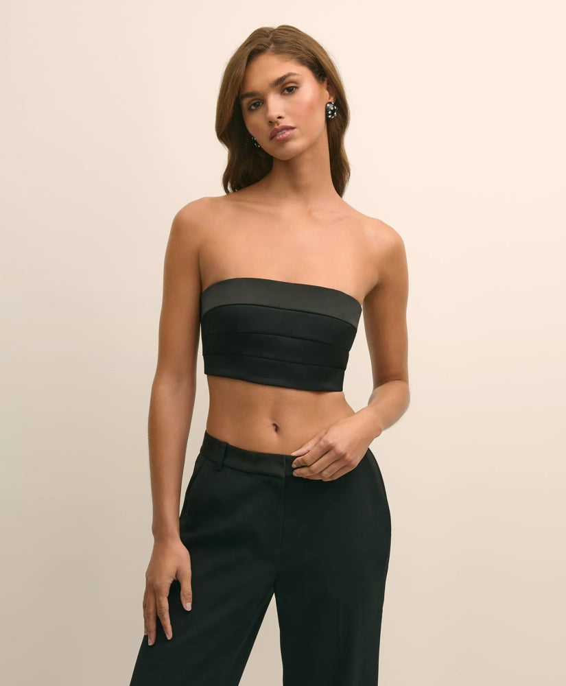 Pleated Cummerbund Bustier Top | Brooks Brothers online