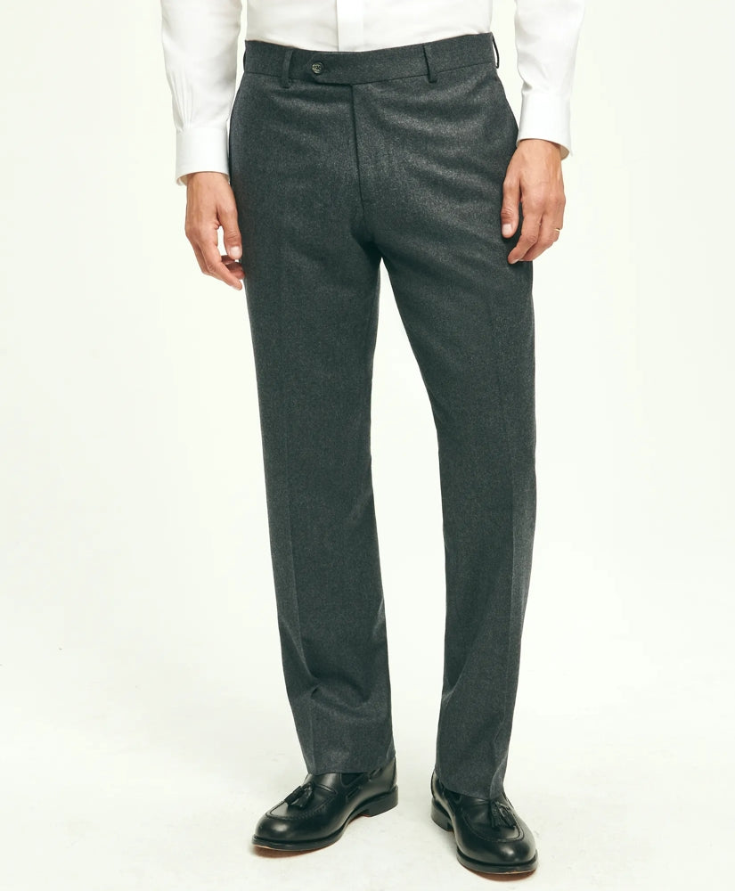 Traditional Fit Wool Flannel Dress Pants | Brooks Brothers for sale