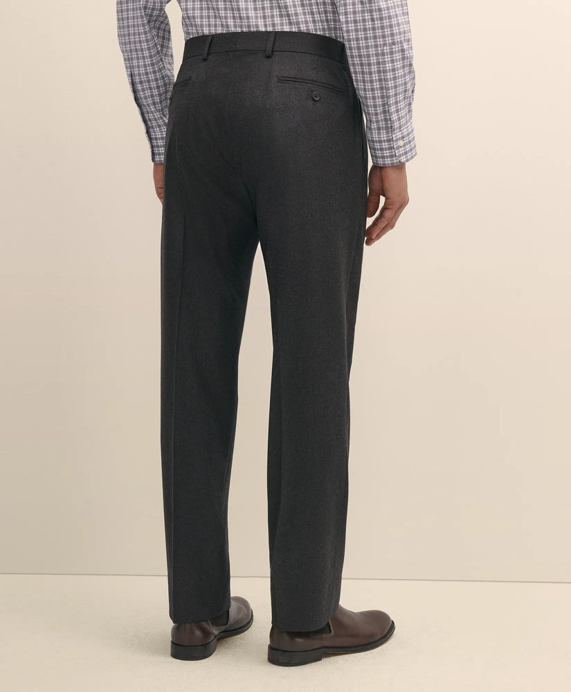 Traditional Fit Wool Flannel Dress Pants | Brooks Brothers for sale