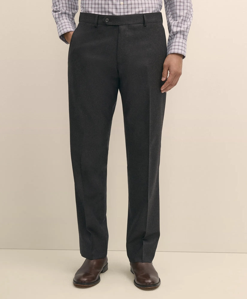 Traditional Fit Wool Flannel Dress Pants | Brooks Brothers for sale