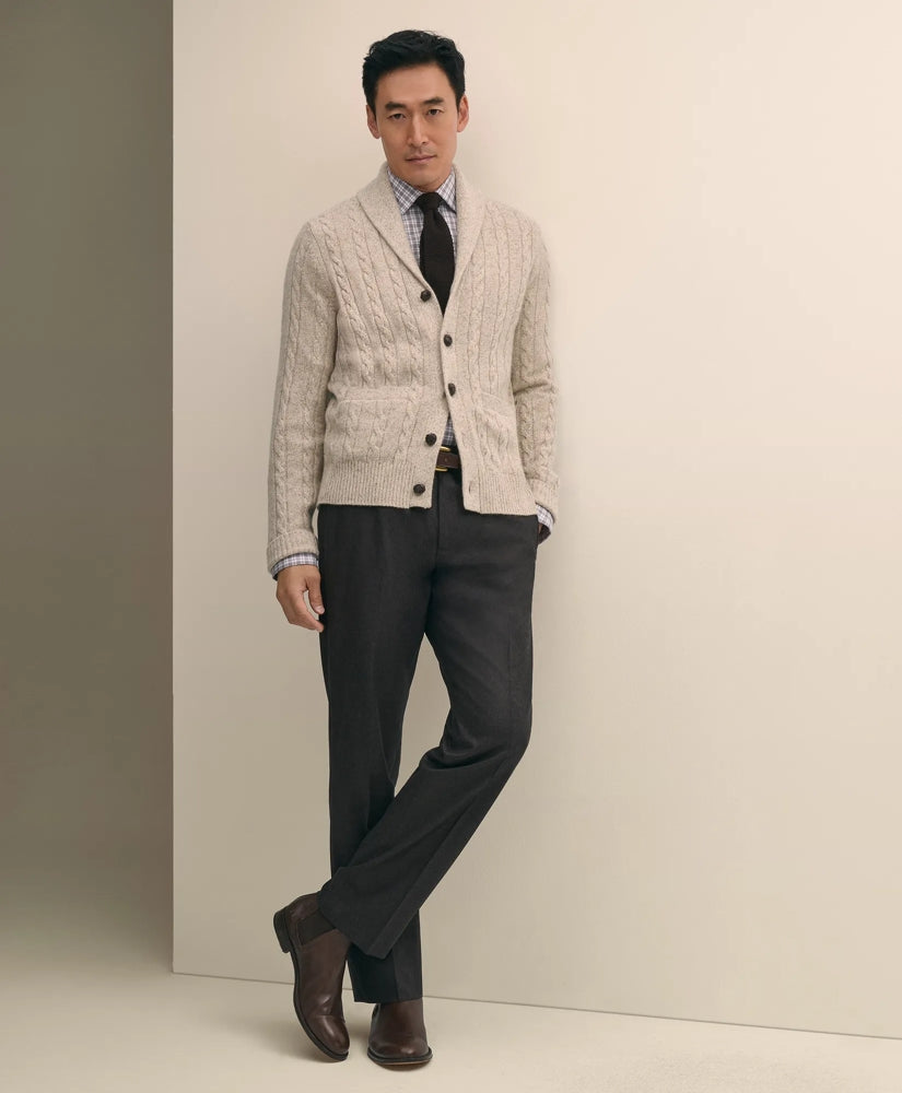 Traditional Fit Wool Flannel Dress Pants | Brooks Brothers for sale