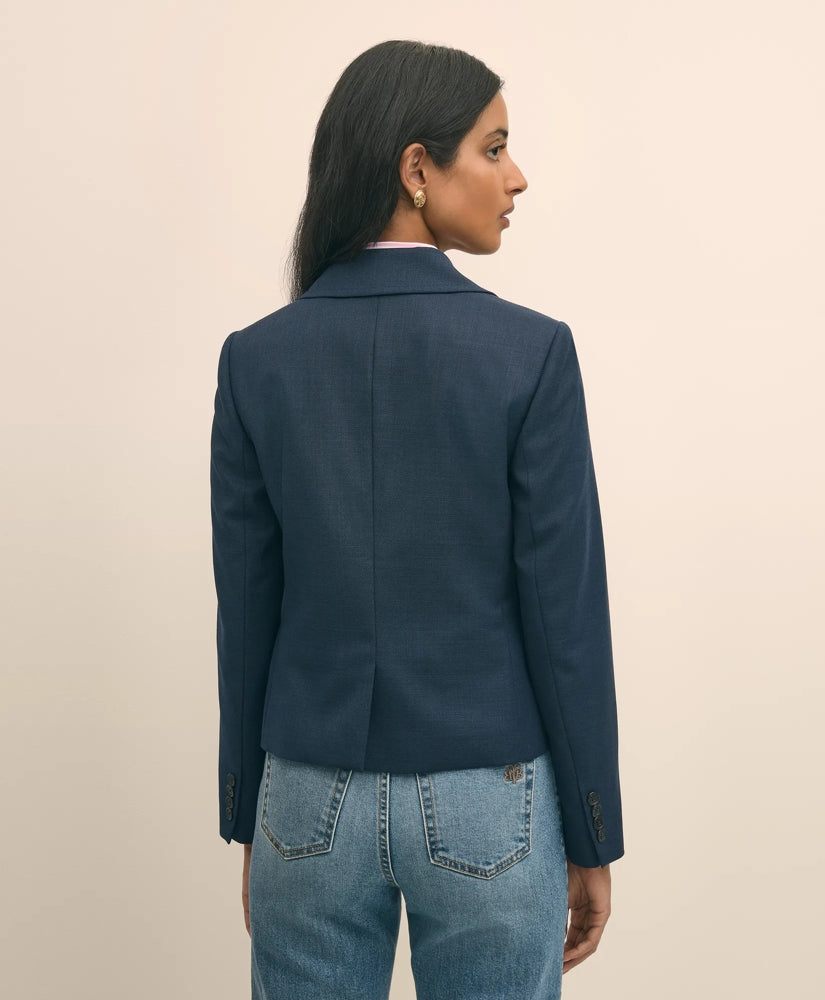 Wool-Blend Shrunken Fit Hopsack Jacket | Brooks Brothers online