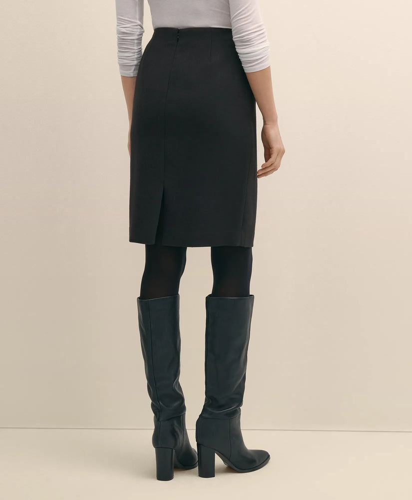 Wool Blend Horsebit-Trim Pencil Skirt | Brooks Brothers on sale