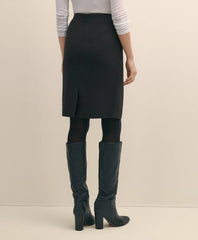 Wool Blend Horsebit-Trim Pencil Skirt | Brooks Brothers on sale